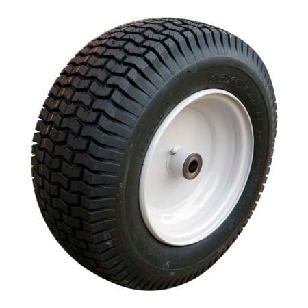 SUTONG TIRE RESOURCES Hi-Run Lawn/Garden Tire Assembly 16X6.50-8 2PR SU12 TURF & 8X5.375 Graish White Wheel 3/4"ID Bushing ASB1084